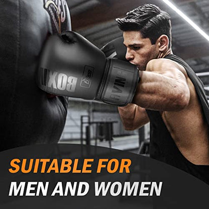 Boxing Gloves for Men&Women,Training,MMA,Sparring,Muay Thai,8oz-16oz - color: Black, size: 10oz