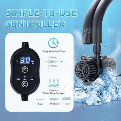 Cold Therapy Machine with Programmable Timer, Cryotherapy Pain Relief with Compression Pad, Portable Ice Machine for Knee After Surgery
