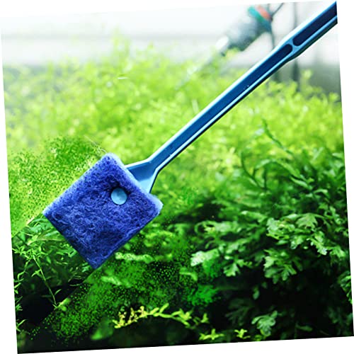 Aquarium Aquascaping Tool Kit 7 Pieces Net Brush Tweezers Scissors Plant Tool Safe for Fish Tank Cleaning Random Color