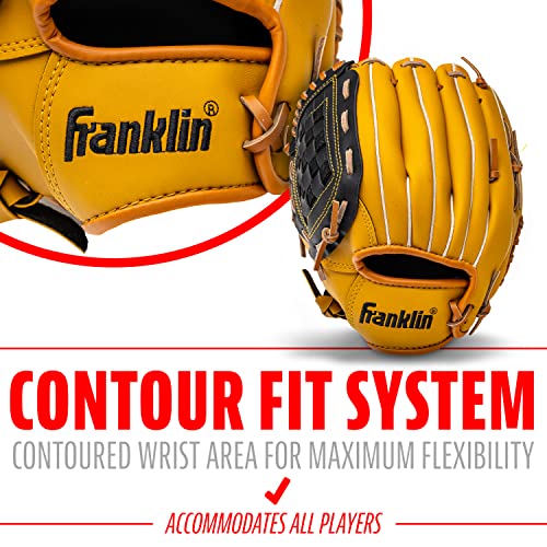 Franklin Sports Field Master Baseball + Softball Glove - Field Master Adult + Youth Baseball + Softball Mitt - Men's + Women's Gloves - color: Tan, style: 10.5" - Basket Web