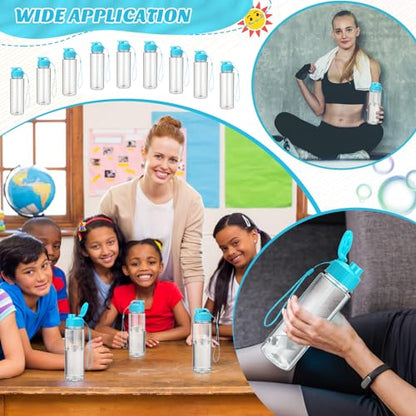 Mifoci 20 Pieces Water Bottle Bulk 17 oz Plastic Water Bottles Bulk Gym Sports Adults Reusable Large Bottles with Leak Proof Flip Top for Party Outdoor (Sky Blue) - color: Sky Blue