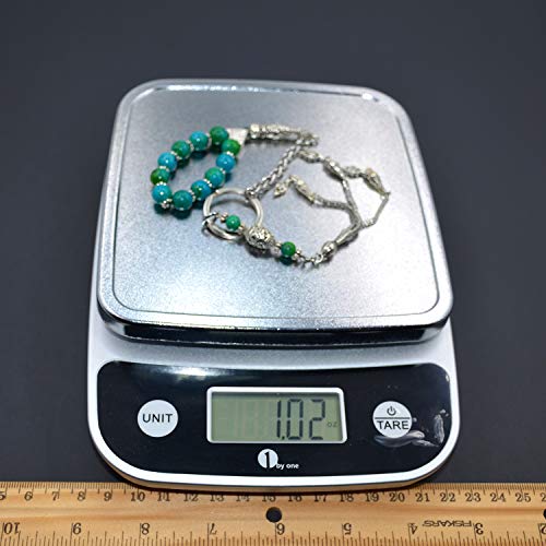 Keychain & Rosary Collection -Car Key Chain-Handbags Holder - color: (8 Mm - Synthetic Green Malachite Stone)