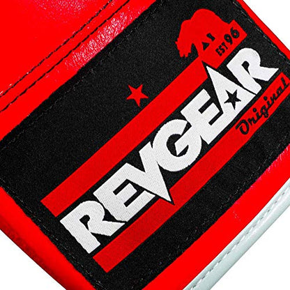 Revgear F1 Competitor Pro Lace Boxing Glove | Premium Leather | Lace-up - color: Red, size: 12 OZ