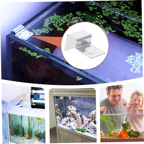 NOLITOY 3sets Aquarium Top Cover Clips 10mm Fish Tank Glass Clip Easy to Use Mounting Holders 4pcs*3