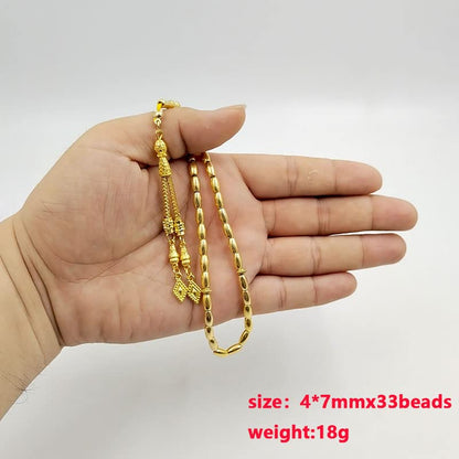 ALBASHAN Tasbih Metal gold Color 4x7mm 33 beads muslim Rosary paryer bracelet islamic gift turky Style Jewelry