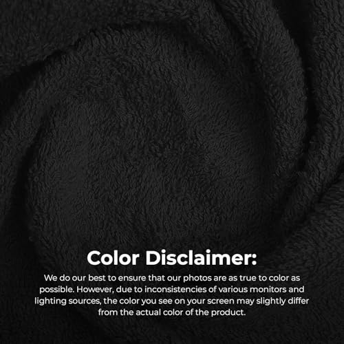 Avalon Towels Salon Towel - Black Hand Towels Bulk Pack of 24 - 100% Cotton Absorbent Spa, Facial & Gym Towel for Working Out - 16x27 Inches (Not Bleach Proof) - color: Black