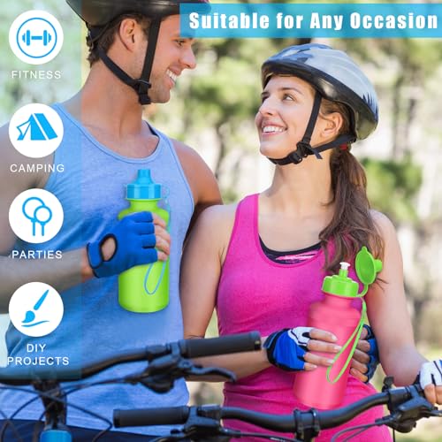 Zubebe 36 Pcs Sports Water Bottles Bulk Squeeze Reusable Bpa-free Plastic Water Bottles End of the Year Gifts Summer Gifts for Students School Travel Hiking Cycling Event Team Gift - color: Rainbow Color