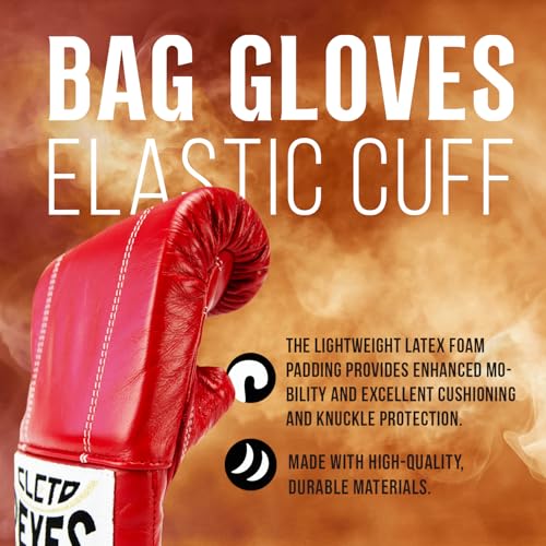 CLETO REYES Professional Boxing Bag Gloves for Men and Women, Training and Heavy Punching Bags, MMA, Kickboxing, Muay Thai, Elastic Cuff - color: Classic Red, size: Medium