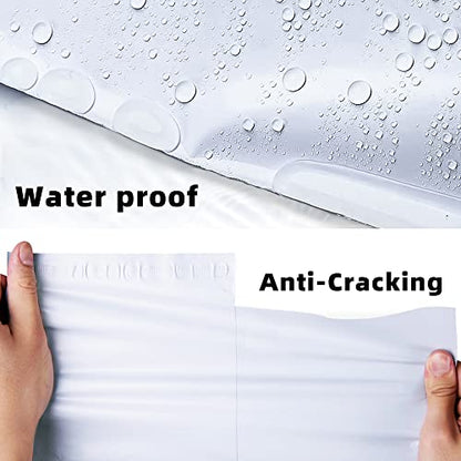 POLYSELLS 100 pack 9x12 Inch Poly Mailers Shipping Envelopes, Strong Adhesive Sealing, Waterproof, and Tear-resistant Postal Mailing Bags for Clothing, Books, and Accessories White - size: 9" X 12"