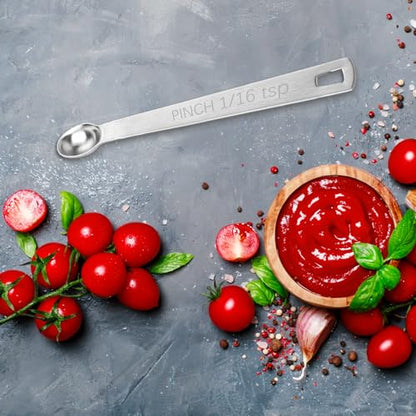 4 PCS 1/16 Teaspoon (1/16 Tsp | 0.33 mL | 0.33 cc) Single Measuring Spoon, Stainless Steel 1/16 Tsp Small Measuring Spoon Mini Measuring Spoons - size: 1/16 Teaspoon