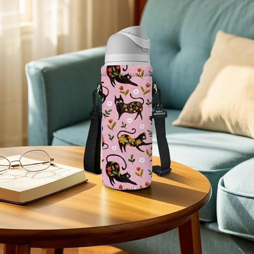 Neoprene Water Bottle Carrier Bag with Adjustable Shoulder Strap,Insulated Water Bottle Cover for Stainless Steel/Glass/Plastic Bottles - color: BC-51, size: 750ml