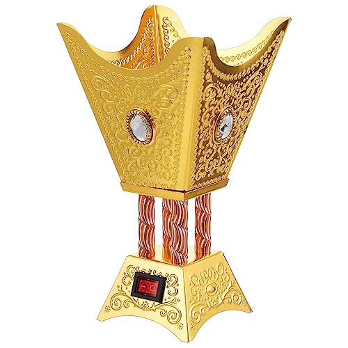 LIFKOME Bakhoor Electric Incense Burner Middle Eastern Style Electric Censer Censer Metal Incense Burner for Office Home Yoga Spa Aromatherapy Decoration