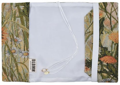 BLBMH 5x8 Book Cover | Handmade Non-Stretch Fabric Sleeve with Bookmark | for Paperback Bible Journal | Privacy Reading Gift for Women - WD Dandelions - color: Wd Dandelion