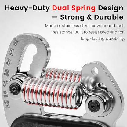 All-Metal Grip Strength Trainer, Forearm Strengthener (33-132Lbs) | Heavy-Duty Hand Gripper Strengthener, No Slip Hand Exercisers - Ideal for Grip Strength, Muscle Building, Recovery