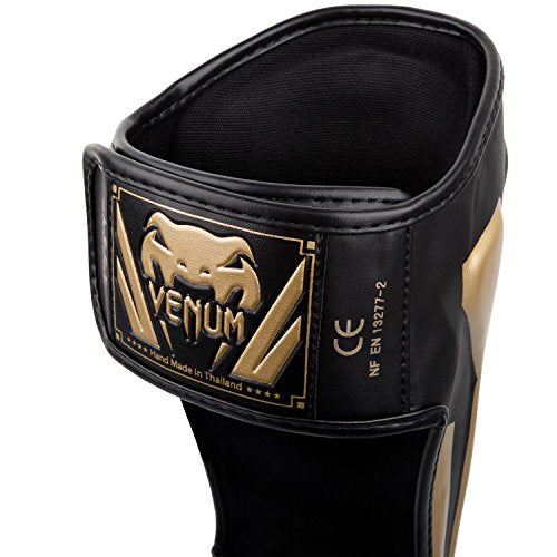 Venum Elite Standup Shin Guards - color: Black/Gold, size: X-Large