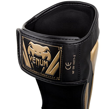Venum Elite Standup Shin Guards - color: Black/Gold, size: X-Large