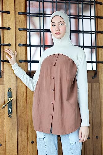 para life Hijab-Dickey-BoleroArm Sleeve With Hijab-Hijab&Armsleeve|Shrugs For Women-Arm Sleeve|Arm Sleeves For Women - color: Beige