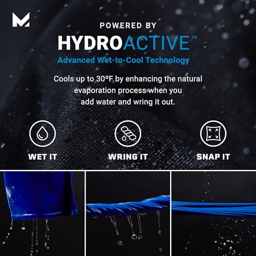 MISSION Cooling Hoodie Towel, Evaporative Cool Technology, Cools Instantly When Wet, UPF 50 Sun Protection, Contours Your Head to Stay in Place, Great for Sports, Fitness, Gym - color: Black