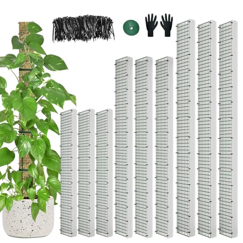 60"/40"/24" Metal Moss Pole, D Shape Sphagnum Moss Pole, Moss Poles for Climbing Plants, Monstera, Indoor Climbing Plants (3 Each of 60" 40" 24") - style: 3 Each of 60" 40" 24"