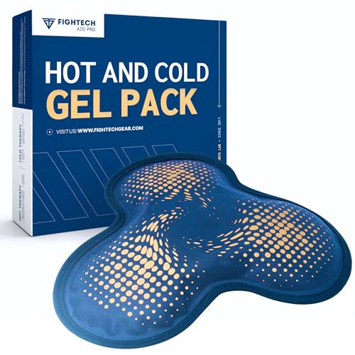 Reusable Hot and Cold Gel Ice Pack for Shoulder, Rotator Cuff, Knee, Back, Head, Eyes, Elbow, Hip - Leak Proof Post Surgery Heat & Cold Therapy Compress by FIGHTECH (Hinge Joint, Single) - size: Large (Single)