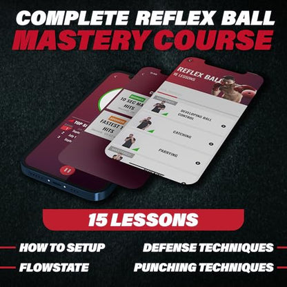 Champs MMA Boxing Reflex Ball Set with Punch Counter App – Hand-Eye Coordination & Speed Training Kit