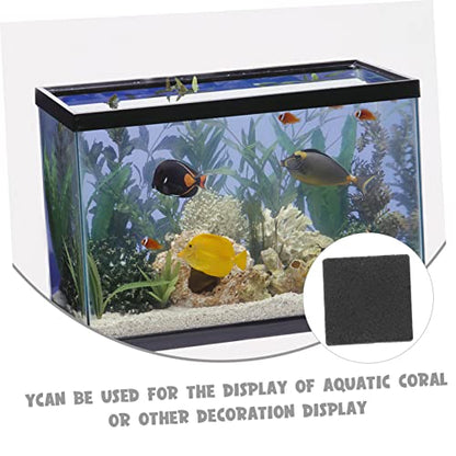 BESPORTBLE 10pcs Ceramic Coral Bases Square Coral Mounts Stand Fish Tank Decorations Stable Lightweight Non Deformable Safe Material and Aquatic Use