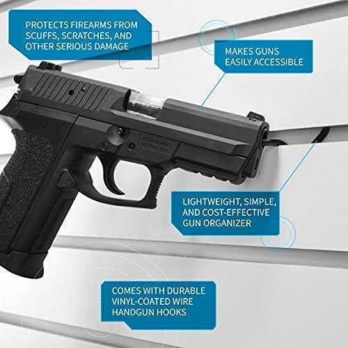Gun Storage Solutions - Slat Wall Sniper 10 Pack - Fits Handguns .22 Caliber and up (Slatwall Sniper Left Hand 10-Pack)