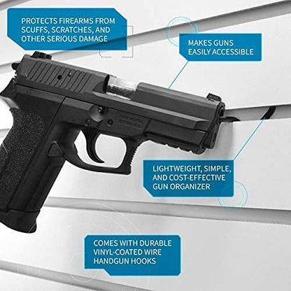 Gun Storage Solutions - Slat Wall Sniper 10 Pack - Fits Handguns .22 Caliber and up (Slatwall Sniper Left Hand 10-Pack)