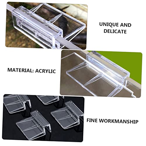 YARNOW 15pcs Fish Tank Support Clips for Glass Covers and Lightweight Aquarium Lid Holders for Stability - size: 5.5X4X1.8CM