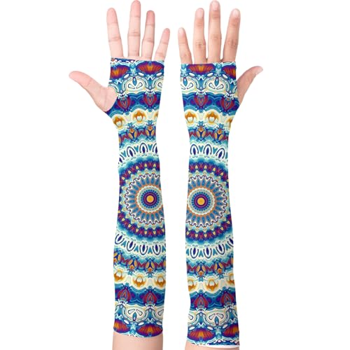 YPHCDO Gardening Sleeves for Women Farm Sun Protection Thorn Proof Cooling Arm Sleeves to Cover Arms for Garden Sports - color: Light Blue