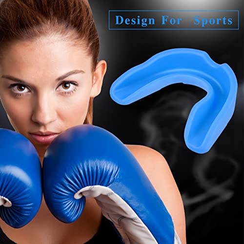 BBTO 20 Pcs Football Mouthguards Bulk - Youth & Adult Mouth Guard No Boil Mouthpiece Adult Youth Soft Mouth Guard for Lacrosse Basketball Hockey Wrestling - color: White, Blue, size: L