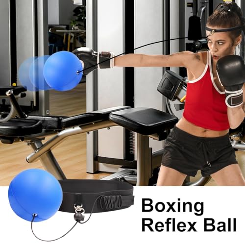 Head Boxing Ball - Boxing Headband Reflex Ball | Training Accessories, Interactive Boxball Integration Set, Practice Fitness Set for Adults Kids