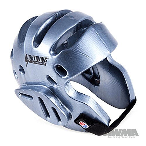 Proforce Lightning Headgear - color: Silver, size: Youth