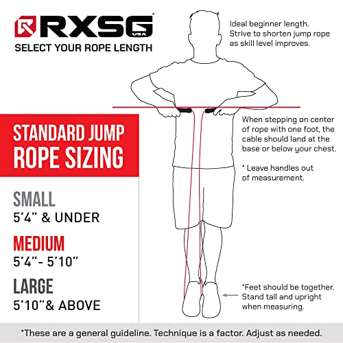 Drag Jump Rope w/Non Slip Ergonomic Handles - Weighted Polypropylene Rope for Fitness & Exercise, Cardio Workout, WOD | Speed Jumping Rope for Men & Women - size: Small