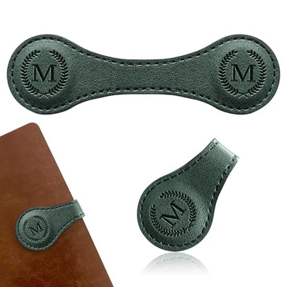 Handmade Personalized Leather Magnetic Bookmark - Custom Initial Letter Design with 26 Alphabet Choices - Durable Bookmark for Readers, Book Lovers, Women & Kids - color: 1pcs Green, size: M