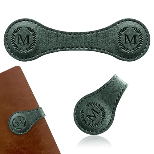 Handmade Personalized Leather Magnetic Bookmark - Custom Initial Letter Design with 26 Alphabet Choices - Durable Bookmark for Readers, Book Lovers, Women & Kids - color: 1pcs Green, size: M