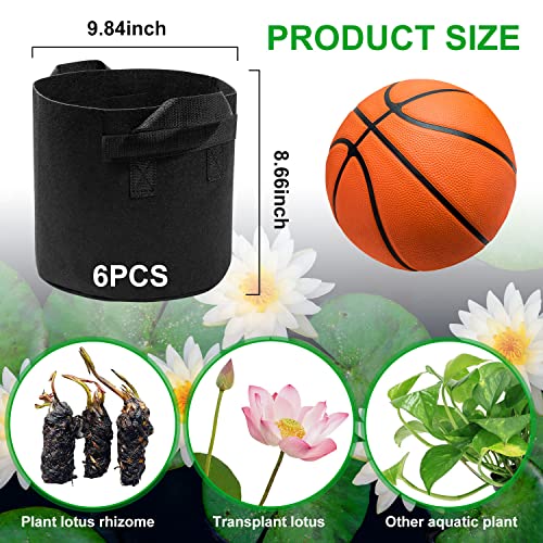Lily Plant Pots for Pond, 6Pack Aquatic Planter for Pond, Durabl Breathe Reusable Fabric Plant Pots for Aquatic Plants, Potato - style: Antique 6PCS