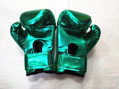 Boxing Gloves for Kids, Children Solid Training Gloves for Punching Bag, Kickboxing, and MMA, Ideal for Ages 3-15, Perfect for Sparring, Training, and Martial Arts (Green)