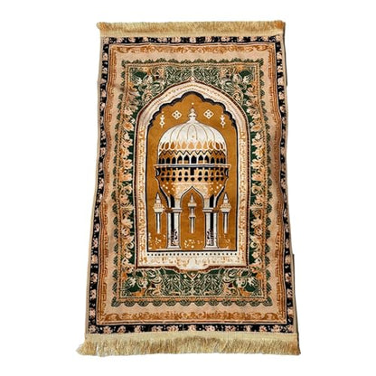 Muslim Knee Thickened Prayer mat, Yellow, 2'3" x 3'6" - color: Yellow