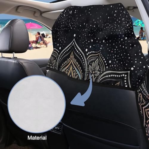 Boho Butterfly Print Towel Automotive Seat Covers Galaxy Print Athletic Towels for Car Seats with Storage Bag Absorbent Microfiber Towels Universal Fit Truck Sedan SUV - color: Black-Boho Butterfly Galaxy