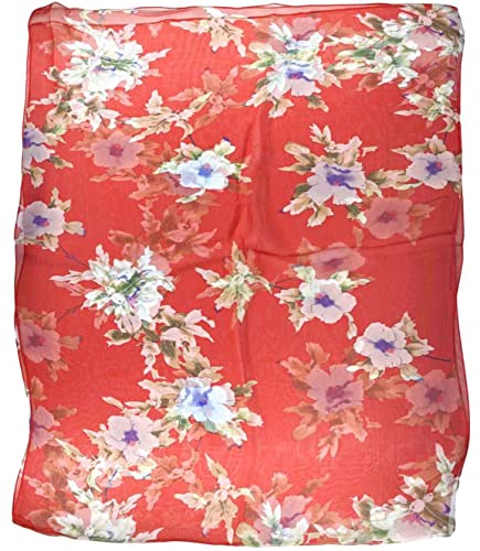 Xyueanlo Scarfs for Women Lightweight Scarves Fashion Print Floral Pattern Scarf Shawls - color: P-red