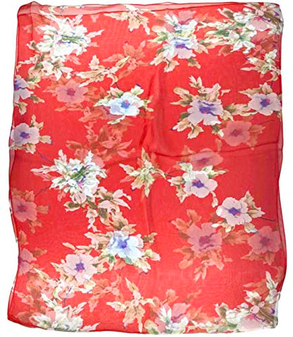 Xyueanlo Scarfs for Women Lightweight Scarves Fashion Print Floral Pattern Scarf Shawls - color: P-red