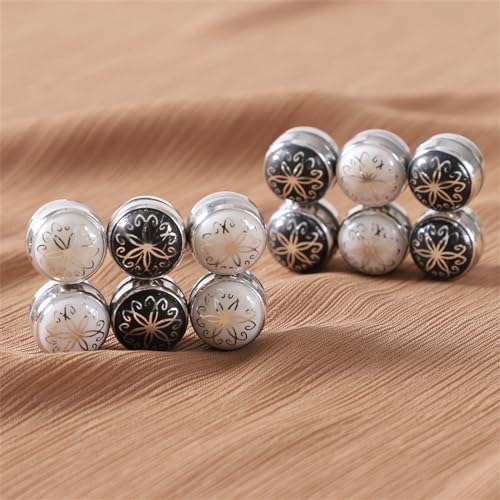 12 Pcs Hijab Magnets Round Veil Weights Muslim No-Snag Hijab Pins Multi-Use Buttons for Cardigan Scarves Cufflinks Decorate