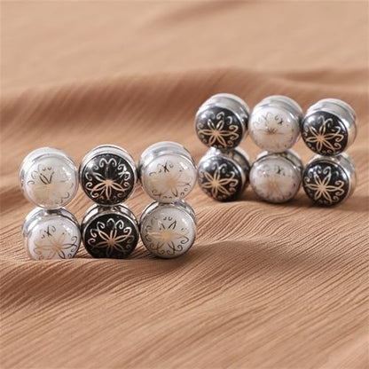 12 Pcs Hijab Magnets Round Veil Weights Muslim No-Snag Hijab Pins Multi-Use Buttons for Cardigan Scarves Cufflinks Decorate