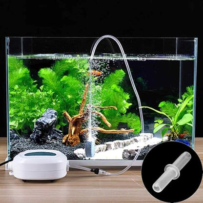 100PCS Aquarium Air Line Connectors, Plastic Valve Fittings, Inline Straight Joints for Fish Tank Pump Tubing - size: Straight
