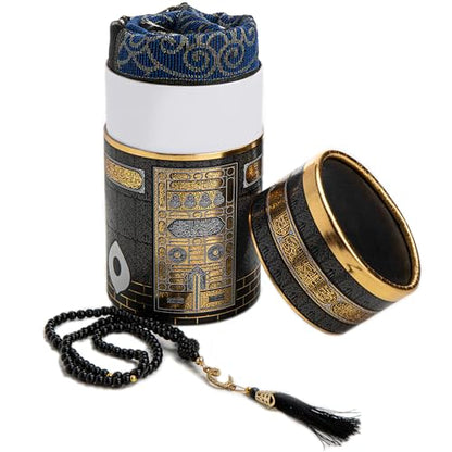 Modefa Islamic Gifts Prayer Mat | Thin Woven Praying Mat Muslim Prayer Rug | Muslim Gifts for Men Ramadan Gifts with Tesbih Prayer Beads | Ottoman Rug with Cylinder Gift Box Set (Blue) - color: Royal Blue