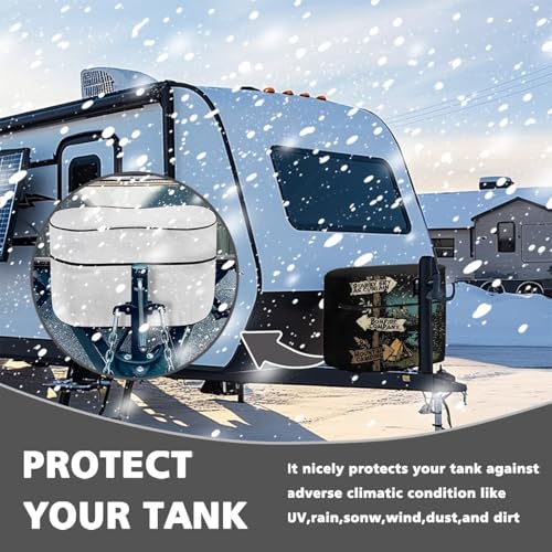 Waterproof Camper Propane Tank Cover Universal Camper Accessories Gas Cylinder Cover Fits 20LB Dual Propane Tanks All Weather Protection, Camping Landscape - color: Camping Landscape, size: S 20LB
