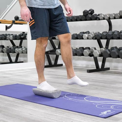 OPTP Silver AXIS Moderately Firm Foam Roller – Half-Round, Silver, 12" x 3" | Moderate density for sports medicine, physical therapy, Pilates, yoga - myofascial release on trigger points - size: Silver - 12" x 3" Half-round