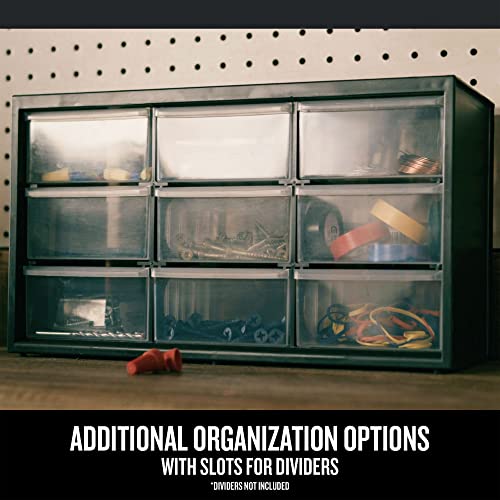 CRAFTSMAN Storage Organizer Bin System, 9 Compartment, Plastic (CMST40709) (Pack of 2) - size: 1 Count (Pack of 2), style: 9 Bins