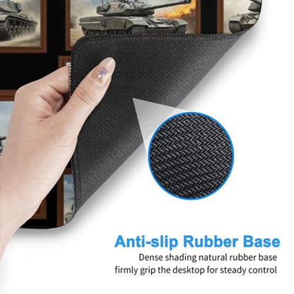 Extended Full Desk Mousepad Tank Military, Waterproof Stitched Edge Gaming Mat for Laptop Desktop - color: Pattern (161), size: 29.5L x 15.8W inches
